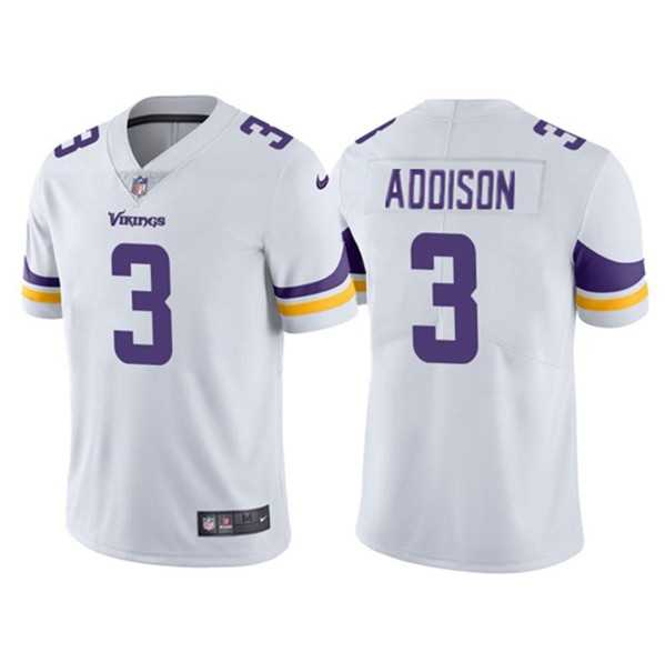 Men & Women & Youth Minnesota Vikings #3 Jordan Addison White Vapor Untouchable Stitched Jersey->minnesota vikings->NFL Jersey